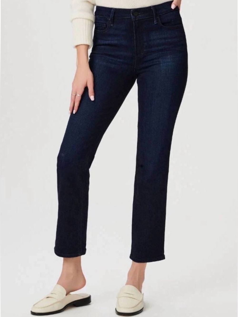 PAIGE Cindy High-Rise Straight Ankle Jeans - 27